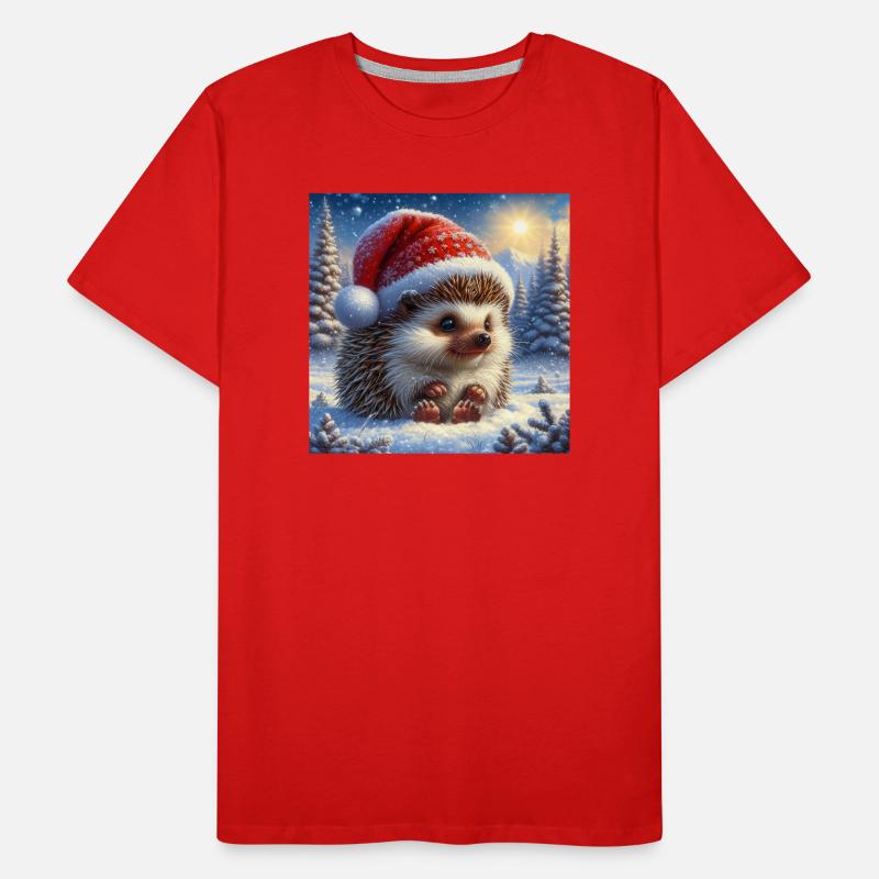 Hérisson de Noël T-shirt bio Premium Homme