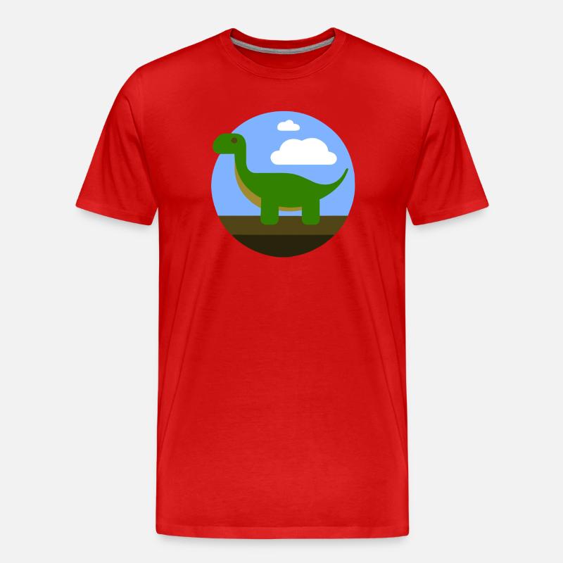 Dino - Männer Premium Bio T-Shirt - Rot