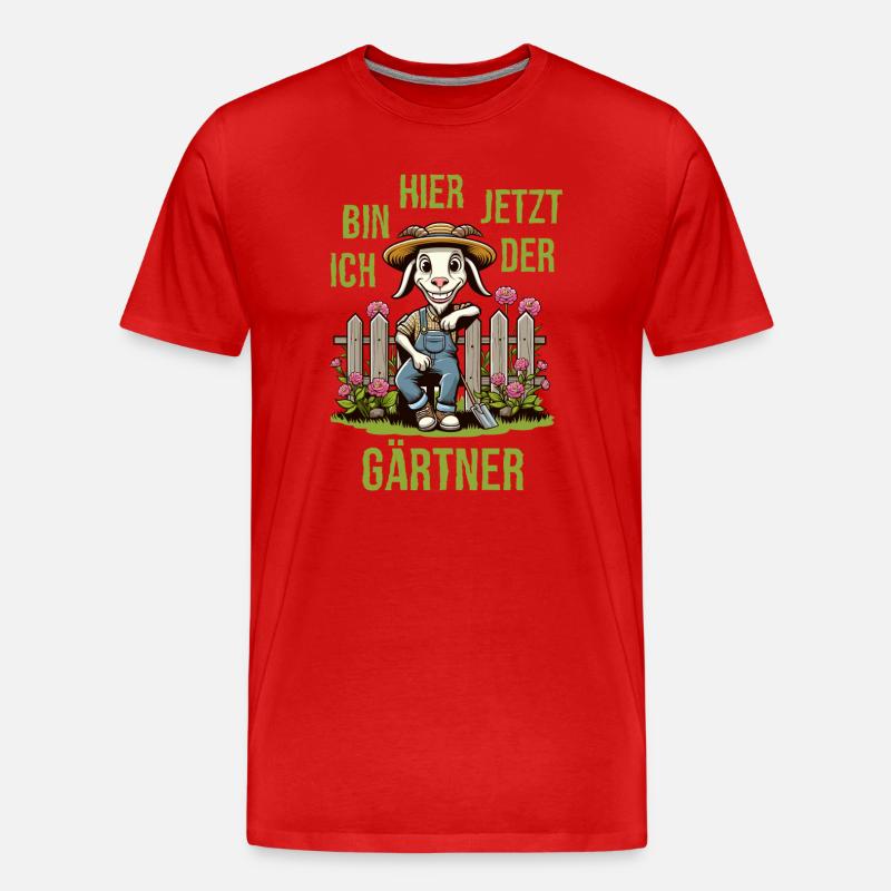 Den Bock zum Gärtner machen - Männer Premium Bio T-Shirt - Rot