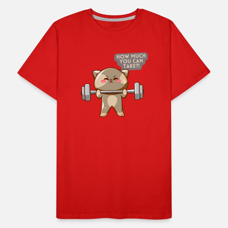 Cat Brave Trainingsmotivation Männer Premium Bio T-Shirt