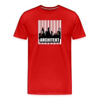 Architecte Dire Travail Carrière Superviseur De Travail - T-shirt bio Premium Homme - rouge - Devant - Damien (186cm)