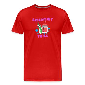 Job Beruf Wissenschafter Statement Vorgesetzter - Männer Premium Bio T-Shirt - Rot - Vorne - Damien (186cm)