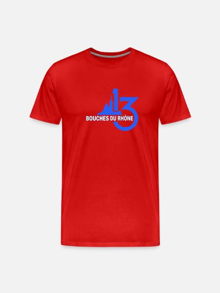 Bouches du Rhône - Men's Premium Organic T-Shirt - red