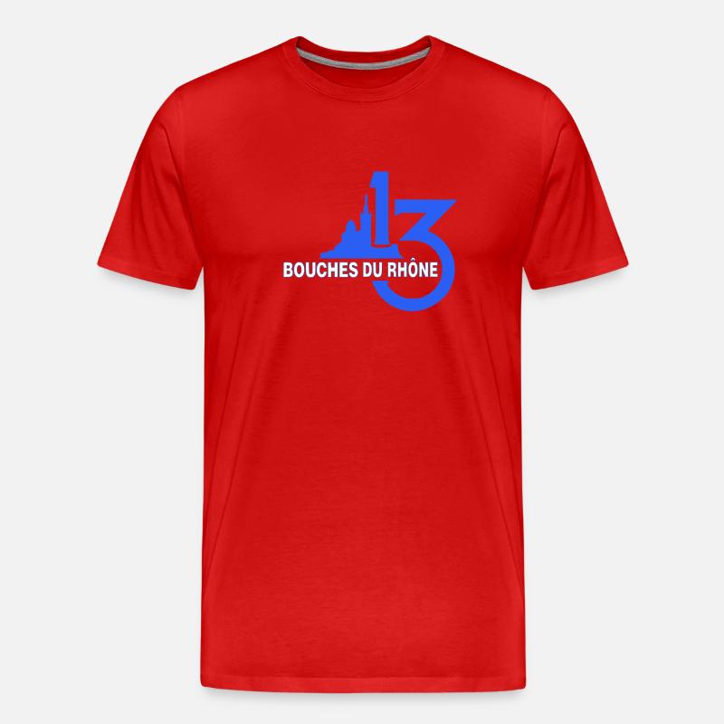 Bouches du Rhône - Männer Premium Bio T-Shirt - Rot