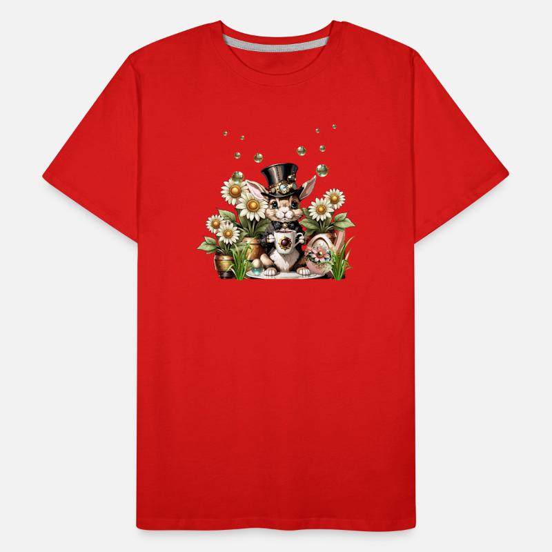 Ce mignon lapin de Pâques Steampunk est là T-shirt bio Premium Homme