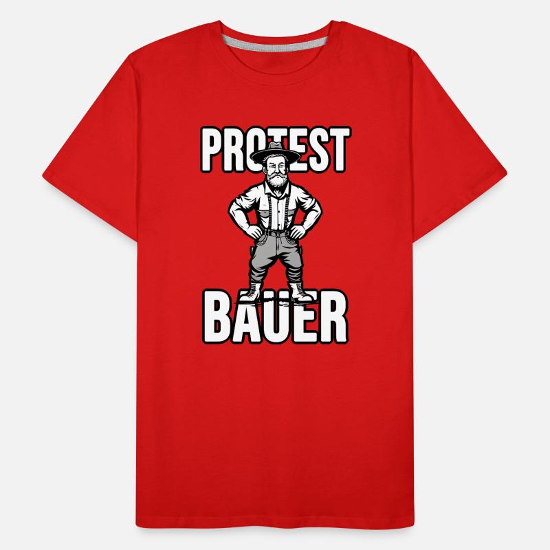 Protest Bauer Männer Premium Bio T-Shirt