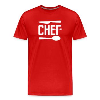 Career, , Success, Worker, Supervisor, Job - Men's Premium Organic T-Shirt - red - Front - Damien (186cm)