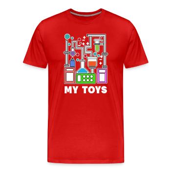 Superviseur Énoncé de carrière Scientifique - T-shirt bio Premium Homme - rouge - Devant - Damien (186cm)