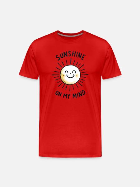 sunshine on my mind - Männer Premium Bio T-Shirt - Rot