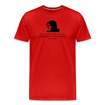Dutschke Parties - Men's Premium Organic T-Shirt - red - Front - Damien (186cm)