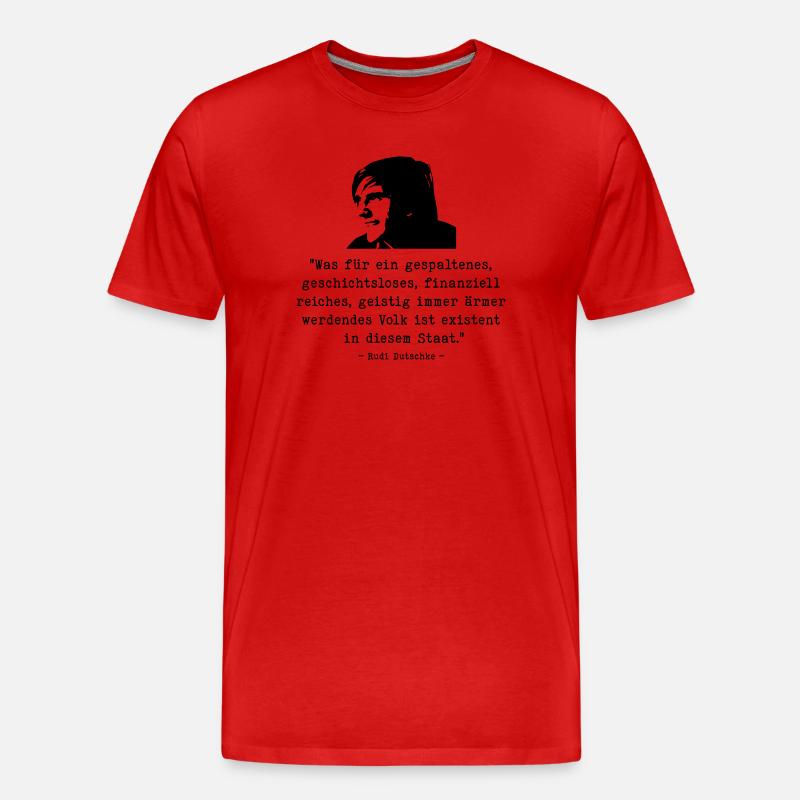Dutschke Volk - Männer Premium Bio T-Shirt - Rot