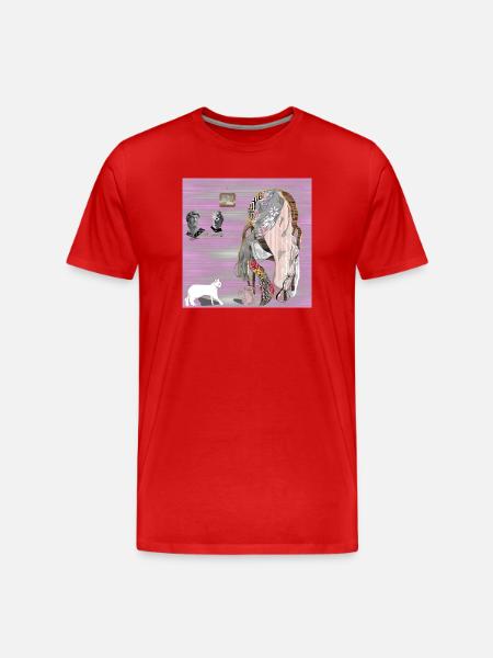 Chaise de Reflections Glitched - T-shirt bio Premium Homme - rouge
