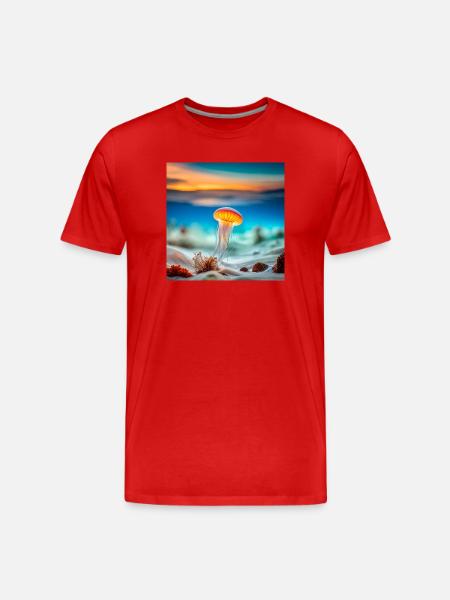 Jellyfish - Men's Premium Organic T-Shirt - red