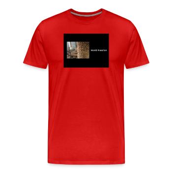 Streetwear WP - T-shirt bio Premium Homme - rouge - Devant - Damien (186cm)