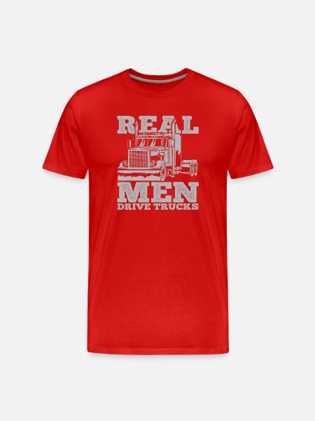 LKW Trucker - Männer Premium Bio T-Shirt - Rot