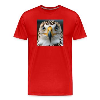 Adler - Männer Premium Bio T-Shirt - Rot - Vorne - Damien (186cm)