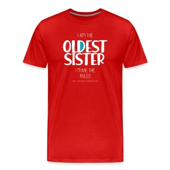 Sœur aînée - T-shirt bio Premium Homme - rouge - Devant - Damien (186cm)