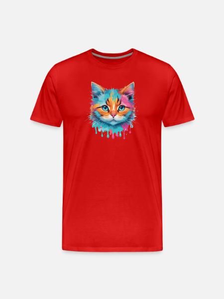 Chat mignon - T-shirt bio Premium Homme - rouge