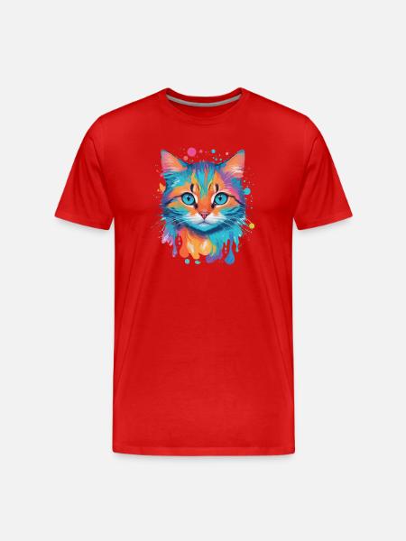 Chat mignon - T-shirt bio Premium Homme - rouge