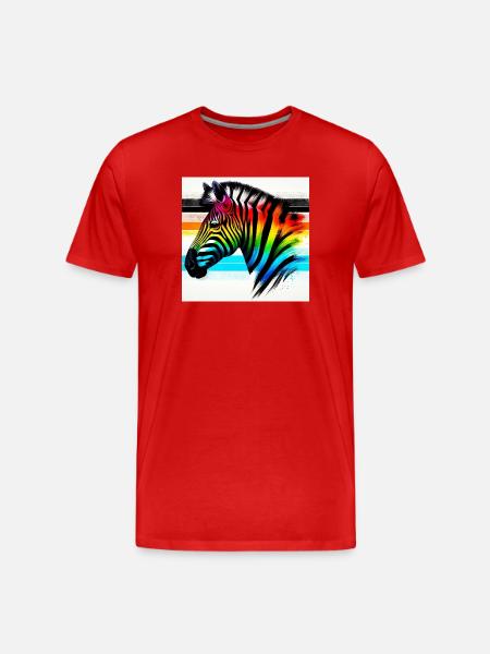 Zèbre - T-shirt bio Premium Homme - rouge
