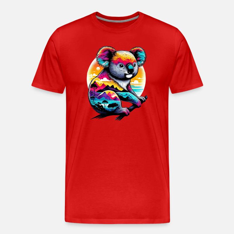 Koala - Männer Premium Bio T-Shirt - Rot