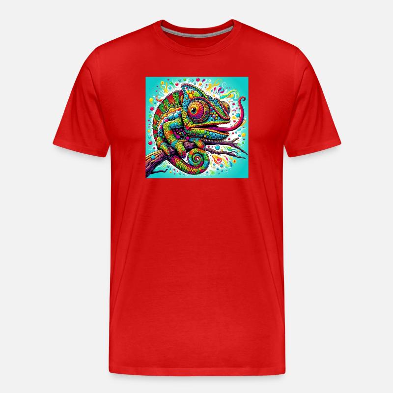 Caméléon - T-shirt bio Premium Homme - rouge