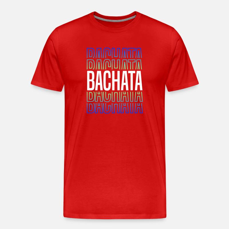 Bachata Lettering for Sensual Dancing - Men's Premium Organic T-Shirt - red