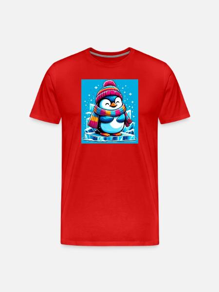 Pingouin - T-shirt bio Premium Homme - rouge