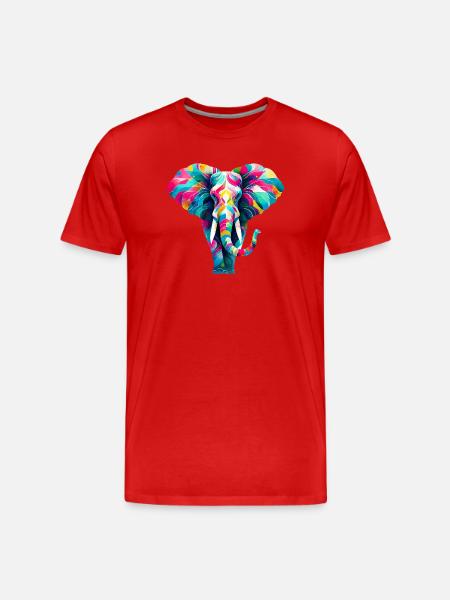 Éléphant - T-shirt bio Premium Homme - rouge