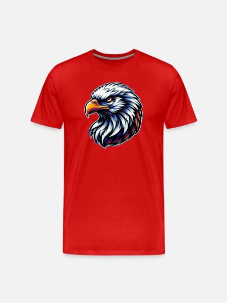 Bald Eagle - Men's Premium Organic T-Shirt - red