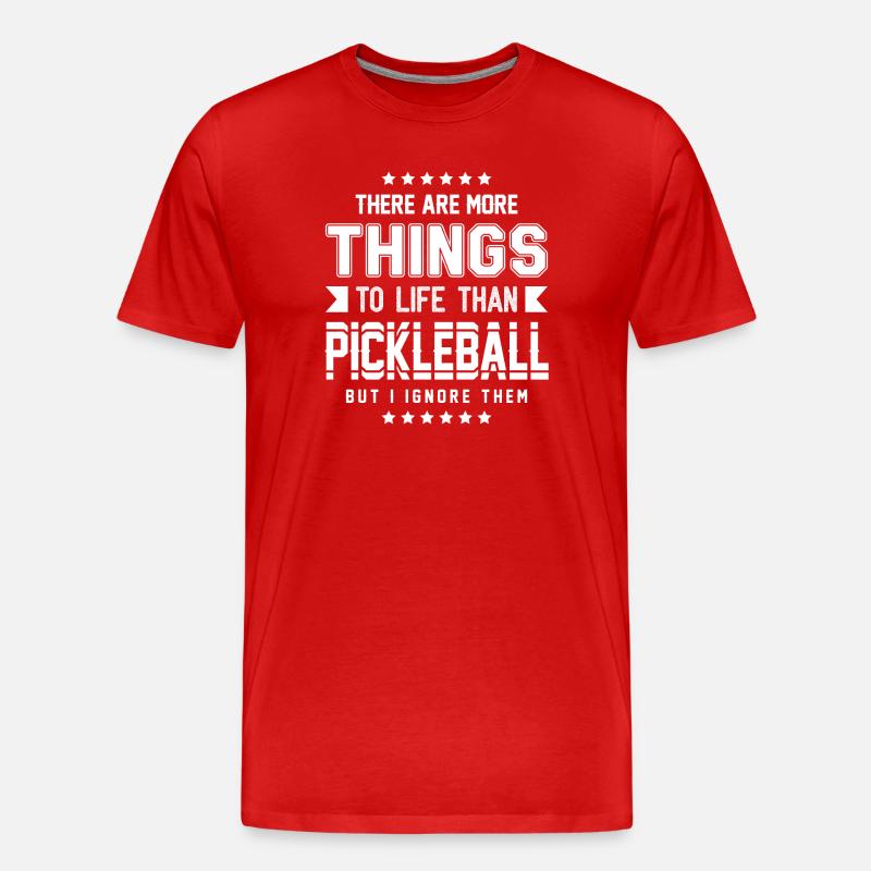 Pickleball - Männer Premium Bio T-Shirt - Rot