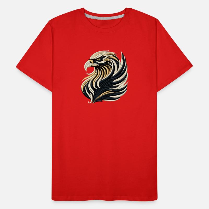 Tee Majestueux Aigle Brodé T-shirt bio Premium Homme