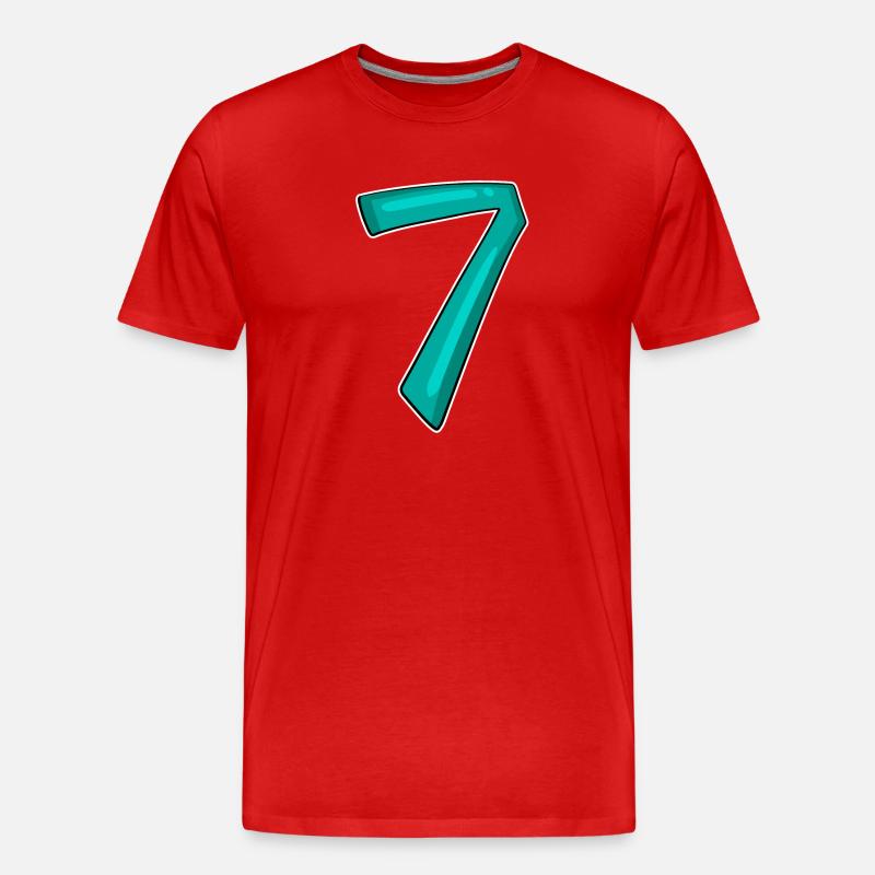 7 - Männer Premium Bio T-Shirt - Rot