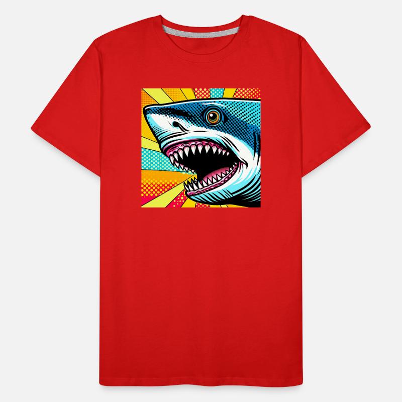 Requin Pop Art T-shirt bio Premium Homme