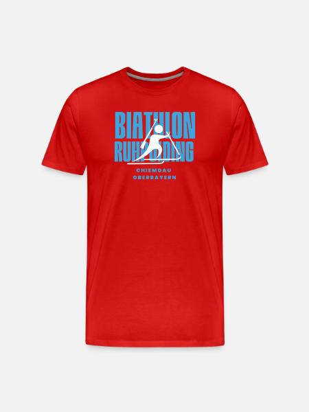 Biathlon Ruhpolding - Männer Premium Bio T-Shirt - Rot