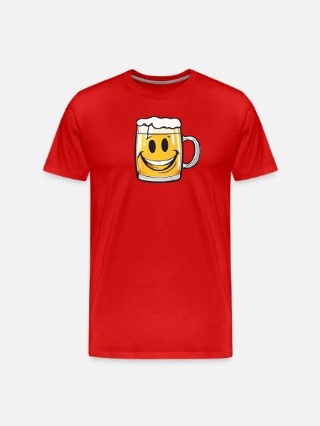 Happy beer! - Men's Premium Organic T-Shirt - red