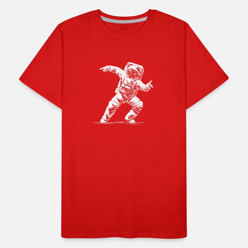 Danse géométrique en combinaison spatiale T-shirt bio Premium Homme