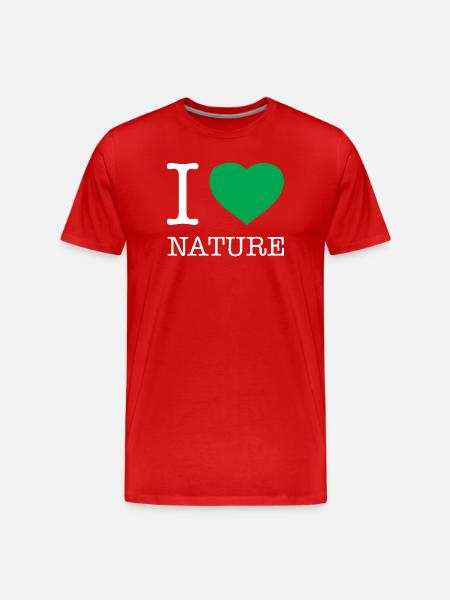I LOVE NATURE - Men's Premium Organic T-Shirt - red