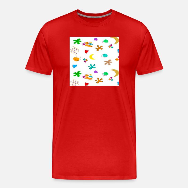 Pattern1 - Men's Premium Organic T-Shirt - red