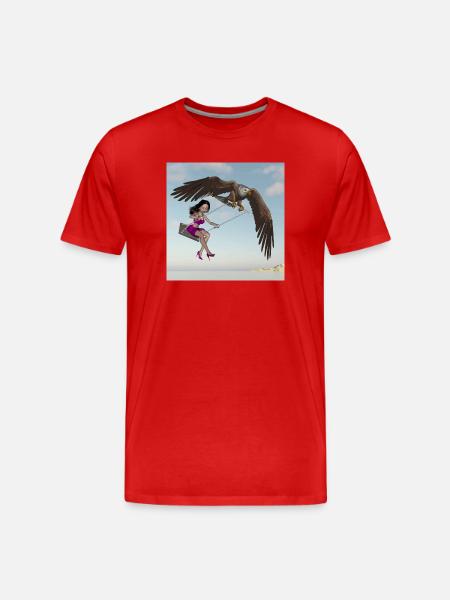 Schwingen am Himmel. - Männer Premium Bio T-Shirt - Rot
