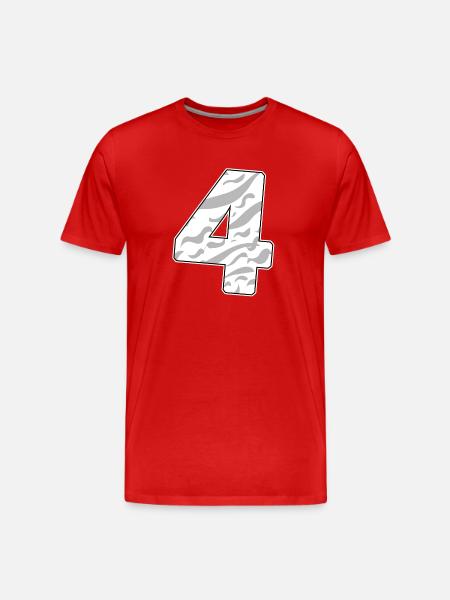 4 - Four - Men's Premium Organic T-Shirt - red