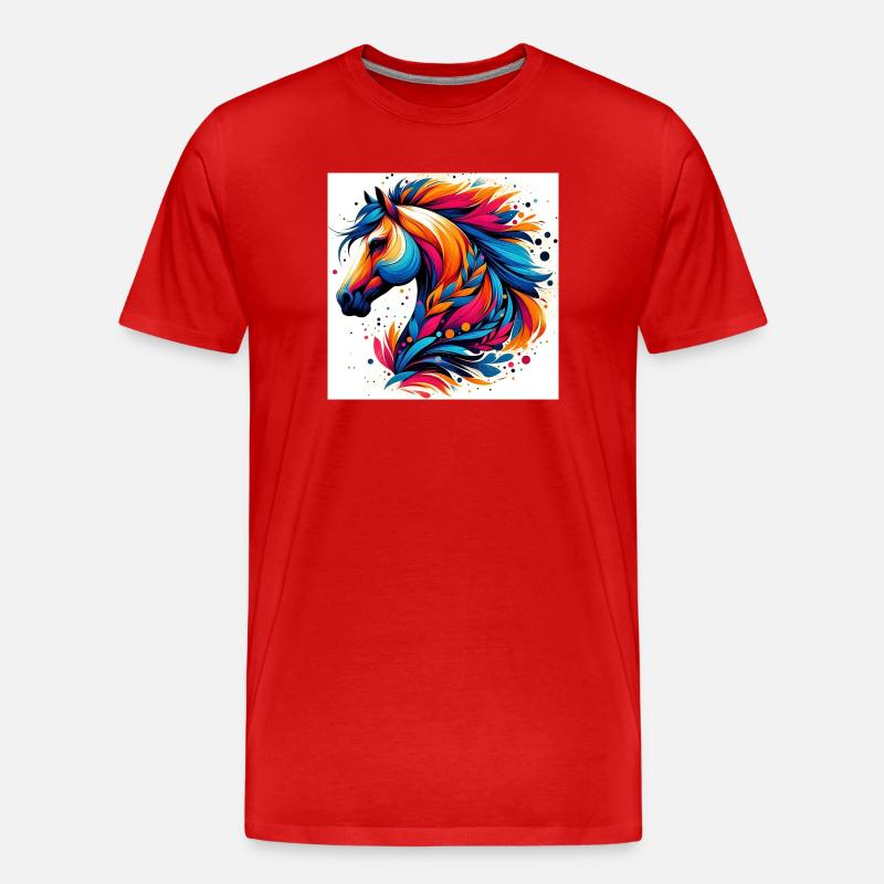 Cheval - T-shirt bio Premium Homme - rouge