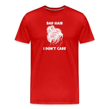 Haltung Ist Mir Egal Gleichgültig Statement - Männer Premium Bio T-Shirt - Rot - Vorne - Damien (186cm)