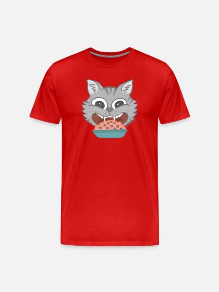 Gato - Men's Premium Organic T-Shirt - red