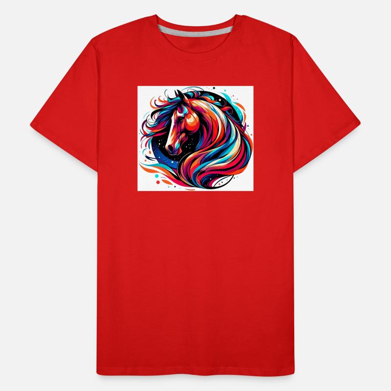 Pferd Männer Premium Bio T-Shirt