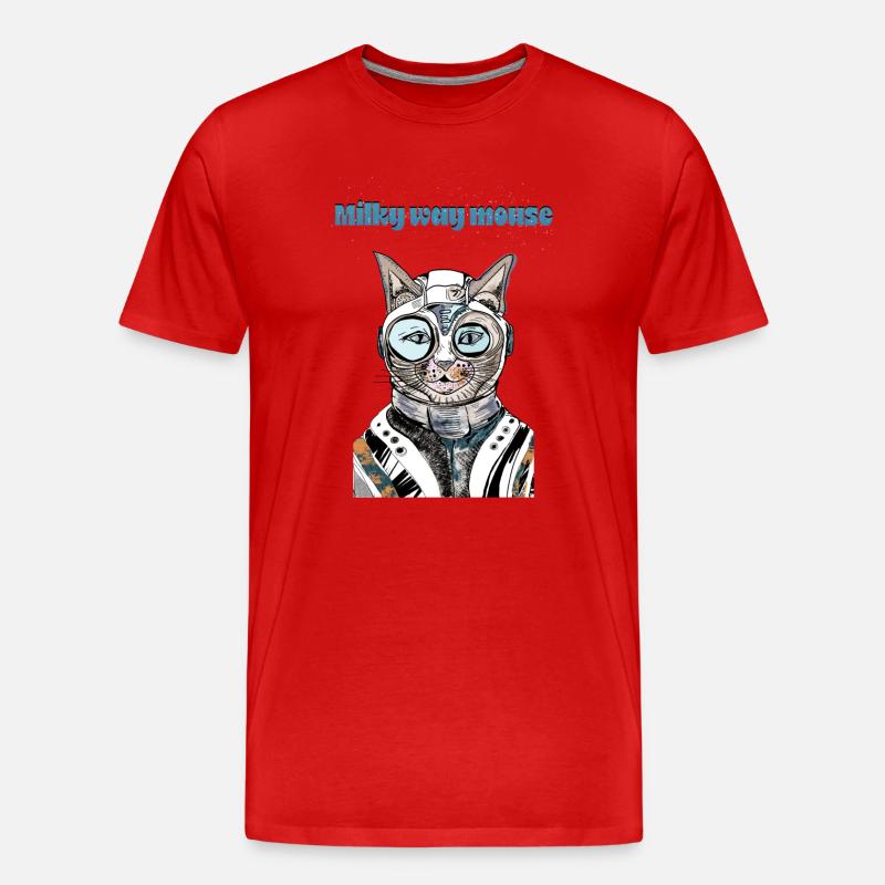 milky way mouse - Men's Premium Organic T-Shirt - red