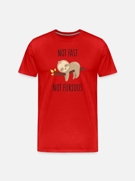 Not Fast, Not Furious - Men's Premium Organic T-Shirt - red