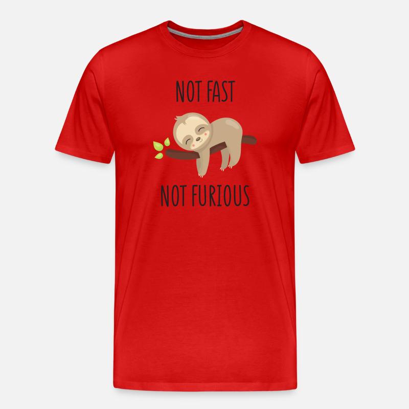 Nicht schnell, nicht wütend - Männer Premium Bio T-Shirt - Rot