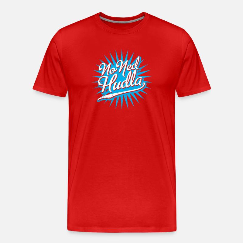 No ned huddla - Männer Premium Bio T-Shirt - Rot