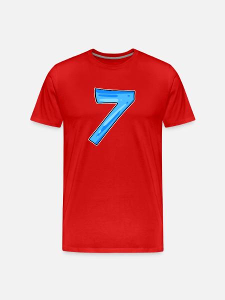 7 Number - Men's Premium Organic T-Shirt - red